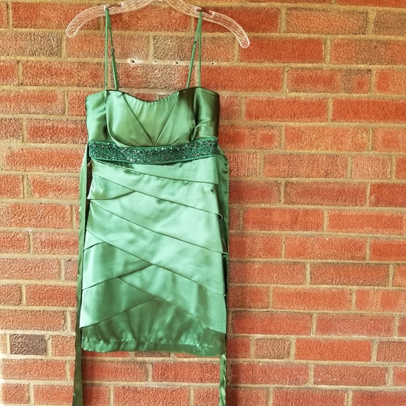 Speechless Green Juniors Spaghetti Strap Dress, 3 - Picture 4 of 8